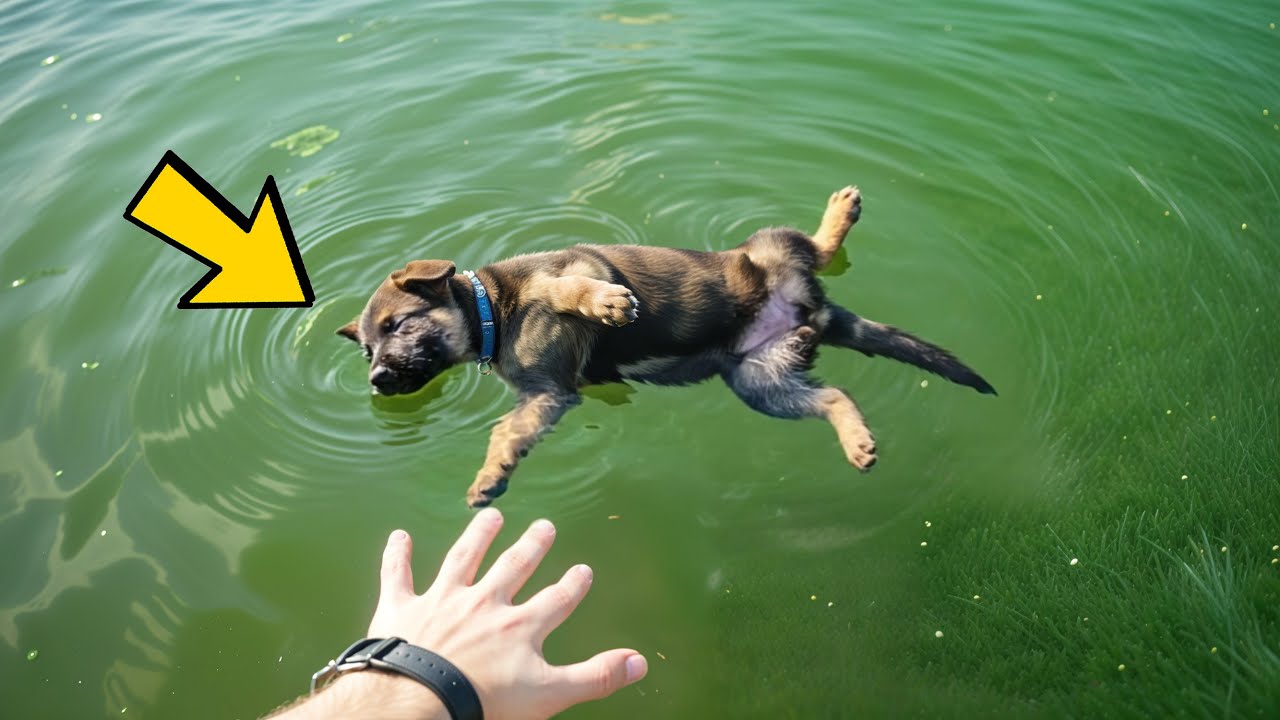 Il trouve le corps d’un chiot berger allemand — en s’approchant, quelque chose d’horrible arrive