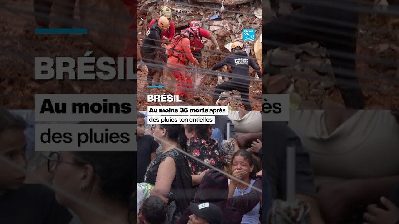 Brésil : au moins 36 morts après des pluies torrentielles dans l'État du Minas Gerais