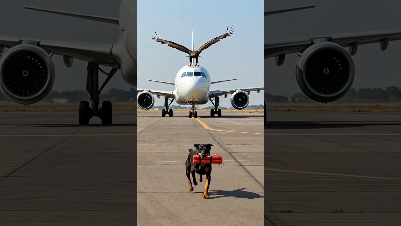 Un chien détecte une bombe à l’aéroport… l’aigle royal intervient in extremis ! #histoirecourte