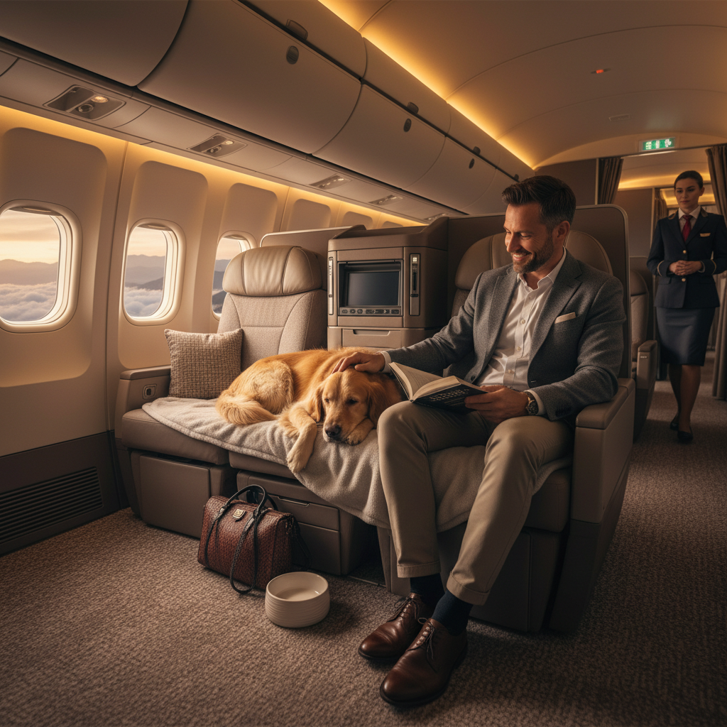 découvrez comment une compagnie aérienne innove en autorisant pour la première fois les chiens de plus de 10 kg à voyager en cabine, offrant plus de confort et de sécurité aux animaux et à leurs propriétaires.