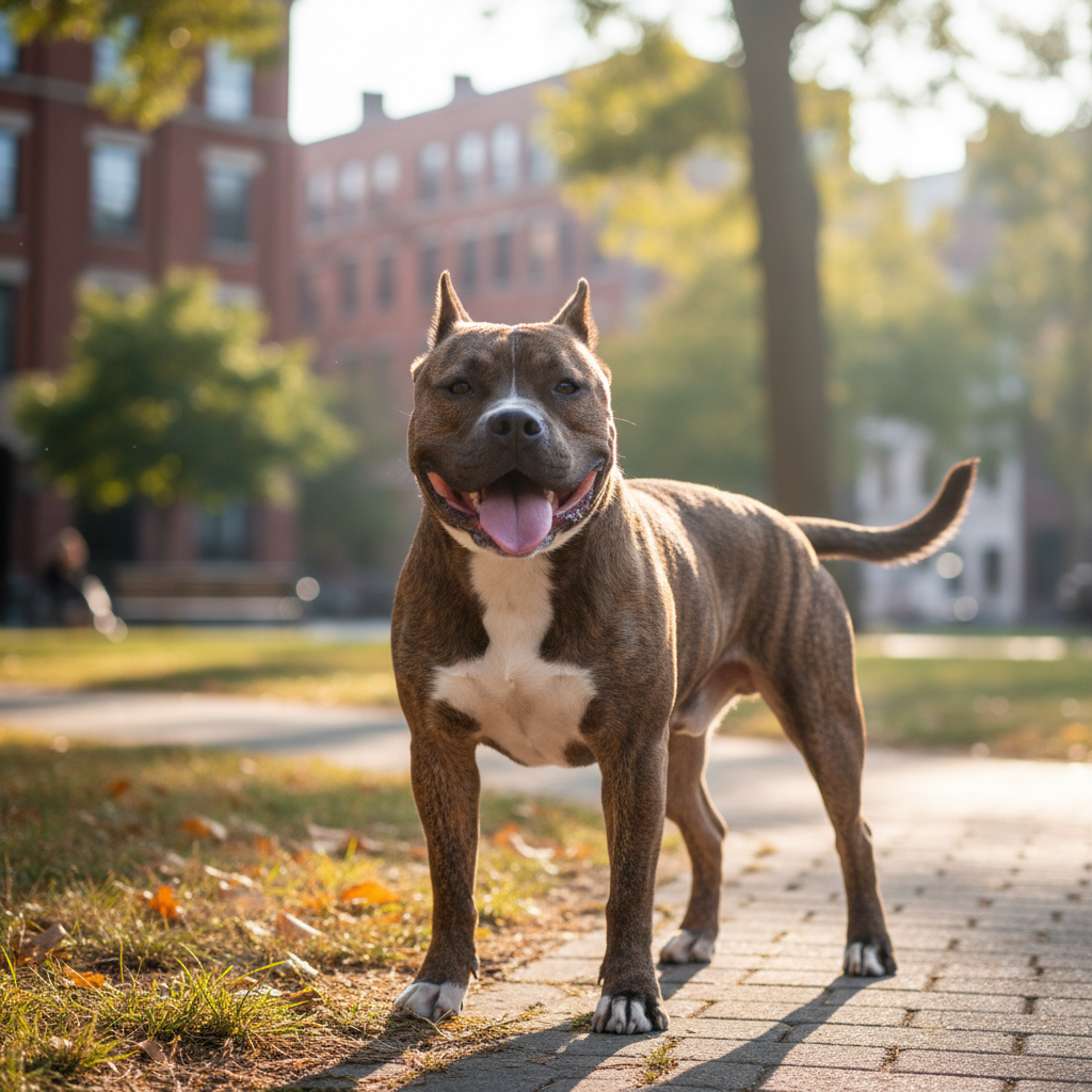 découvrez le bouledogue américain croisé staff, un chien alliant force, caractère affirmé et grande sociabilité, idéal pour les familles dynamiques.