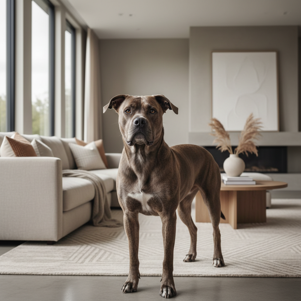 découvrez le cane corso croisé staff, un chien loyal, équilibré et protecteur, idéal pour les familles cherchant un compagnon fidèle et vigilant.