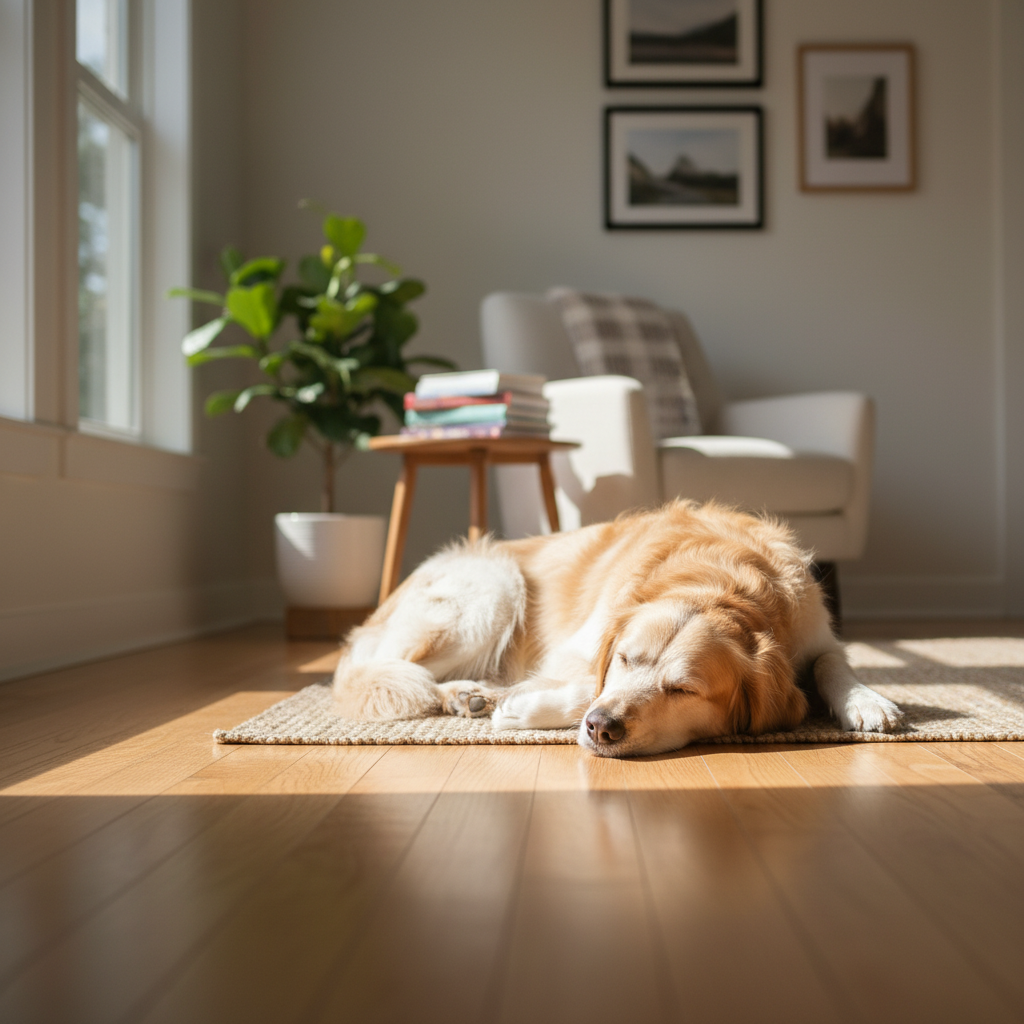 découvrez pourquoi votre chien dort par terre, quand ce comportement est normal et quand il peut être signe d'un problème de santé ou de bien-être.