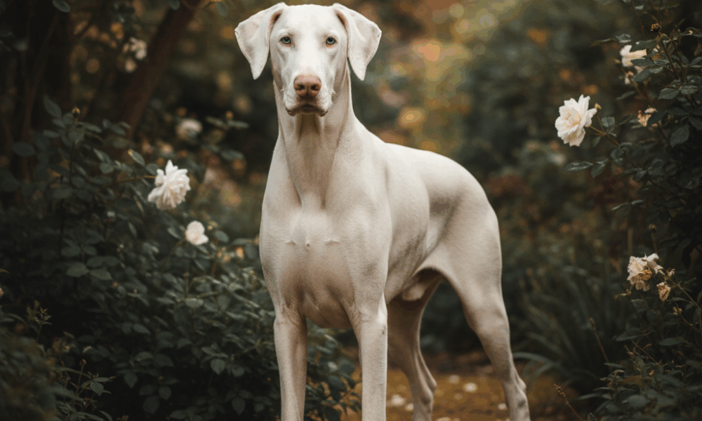 découvrez le doberman blanc, un chien d'exception au regard intense. apprenez tout sur son caractère, son entretien et ses particularités uniques.