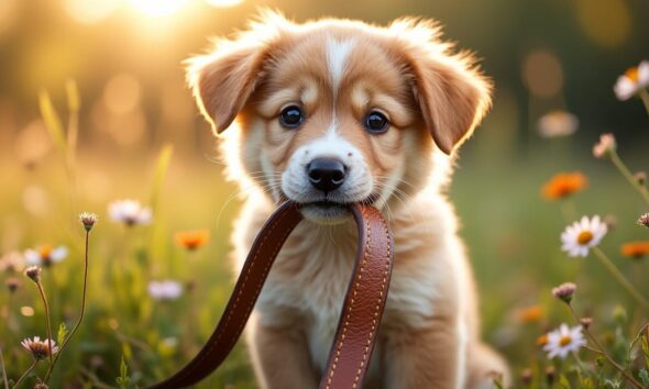 découvrez des astuces efficaces pour empêcher votre chiot de mordiller la laisse et assurer des promenades agréables et sécurisées.