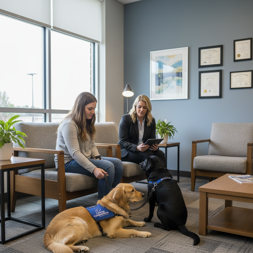 découvrez comment canine companions forme des chiens d'assistance pour accompagner et soutenir les victimes de crimes au bureau du procureur, offrant réconfort et aide précieuse pendant les procédures judiciaires.