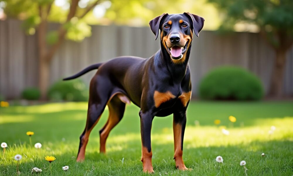 découvrez le doberman croisé labrador, un chien énergique et loyal, parfait compagnon pour toute la famille en 2025. alliant intelligence et dynamisme, il saura vous séduire.