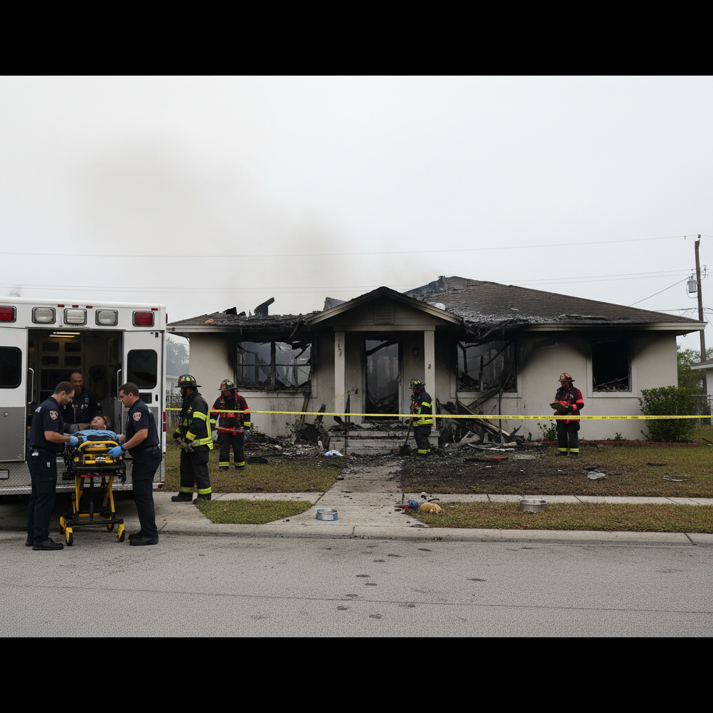 un incendie tragique à north fort myers cause l'hospitalisation d'une personne et la perte tragique de douze animaux de compagnie. découvrez les détails de cet événement dramatique.