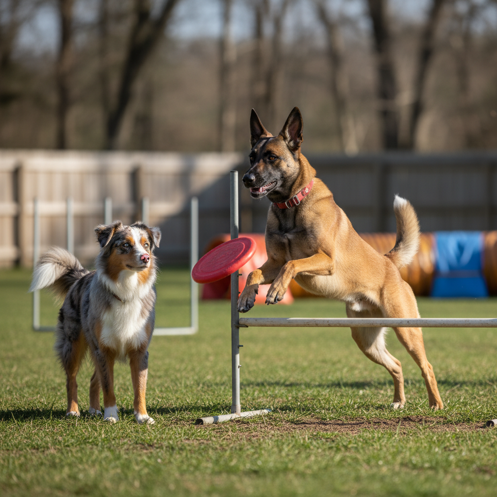 découvrez le malinois croisé berger australien, un compagnon athlétique et polyvalent, idéal pour le sport, l’agilité et l’obéissance, alliant énergie et intelligence.