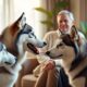 découvrez un moment de joie et de douceur avec la visite des huskys aux résidents, pour une rencontre chaleureuse et pleine d'émotions.
