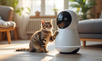 découvrez aura, le nouveau robot domestique conçu pour tenir compagnie à vos animaux solitaires pendant vos absences, assurant leur bien-être et divertissement.