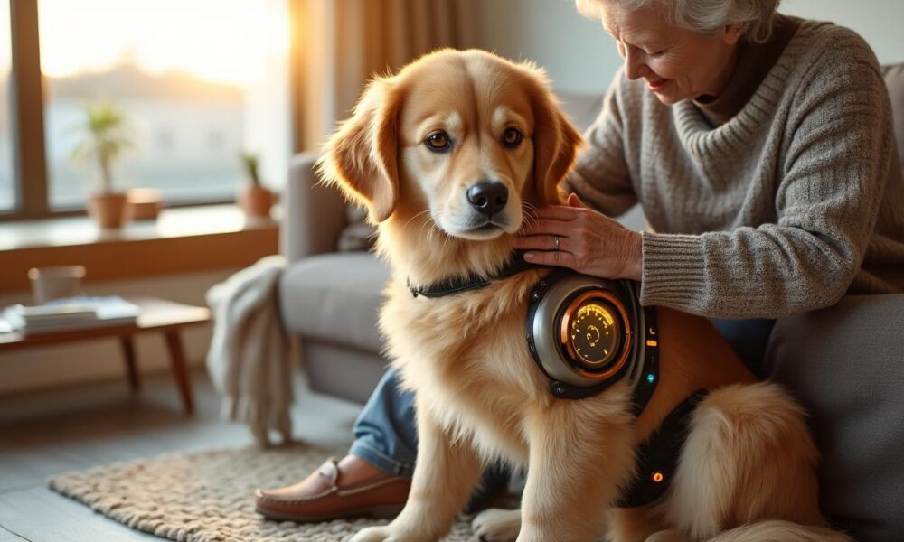 découvrez un compagnon robotique innovant : un chien intelligent conçu pour offrir chaleur, soutien et réconfort aux personnes vulnérables, alliant technologie et bienveillance.