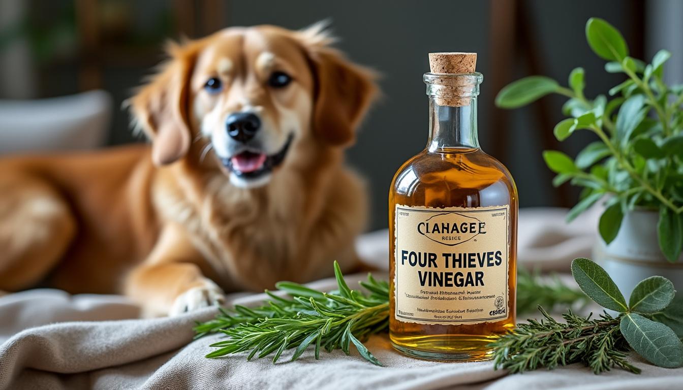 découvrez les bienfaits du vinaigre des 4 voleurs pour animaux et apprenez comment l'utiliser en toute sécurité pour améliorer leur santé naturellement.